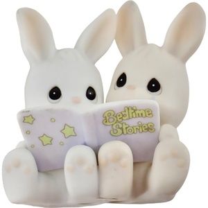 Precious Moments There are Two Sides to Every Story Bunny Rabbits Reading 325368